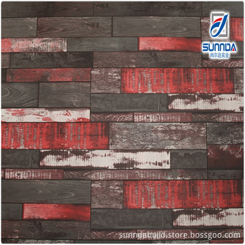 foshan high quality ceramic porcelain tile,red colorful wood tile flooring, matte finish rustic floor tile for interior flooring